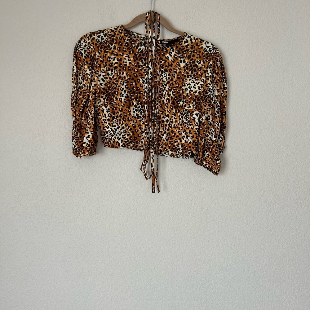 NWT Maje Leopard Print Crepe Top⭐️ - Picture 2 of 5